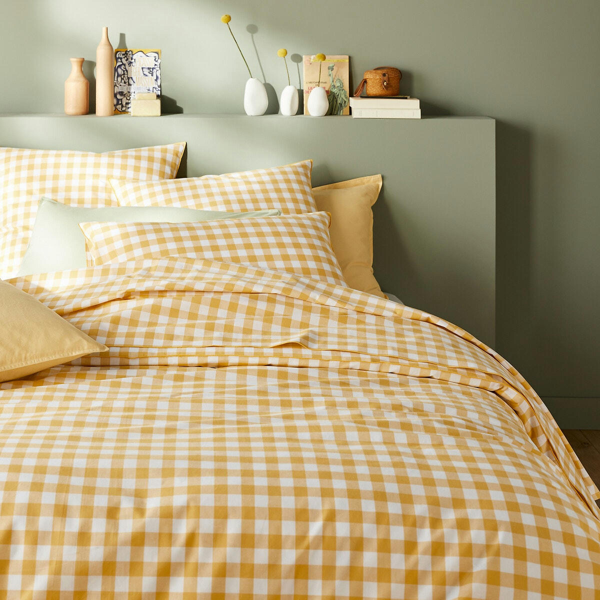 Drap plat coton, Veldi jaune