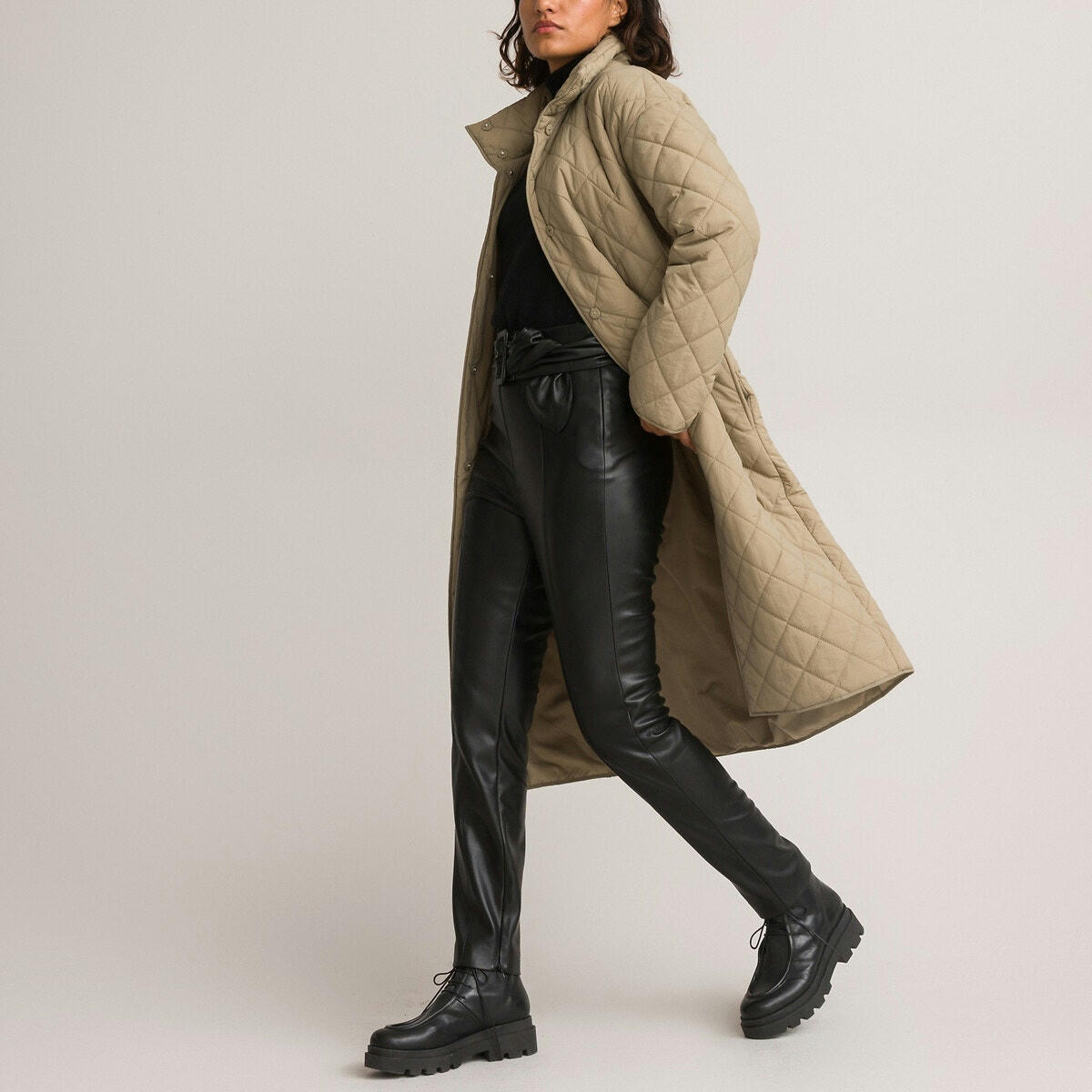 Tregging taille haute en simili