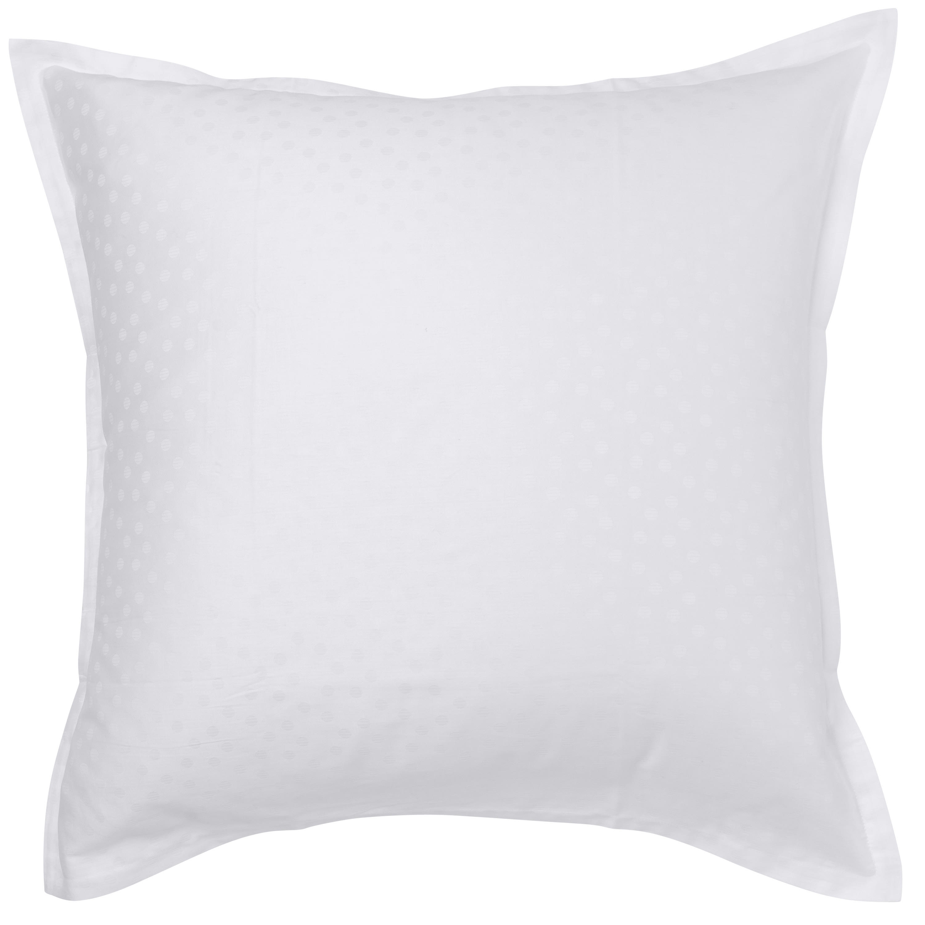 PRESTIGE - Taie d'oreiller carrée coton jacquard uni blanc 64x64