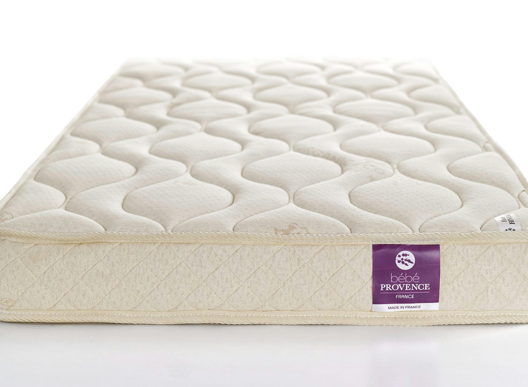 COTON BIO - Matelas 60x120 Bio - ép. 12cm - mousse haute densité - confort