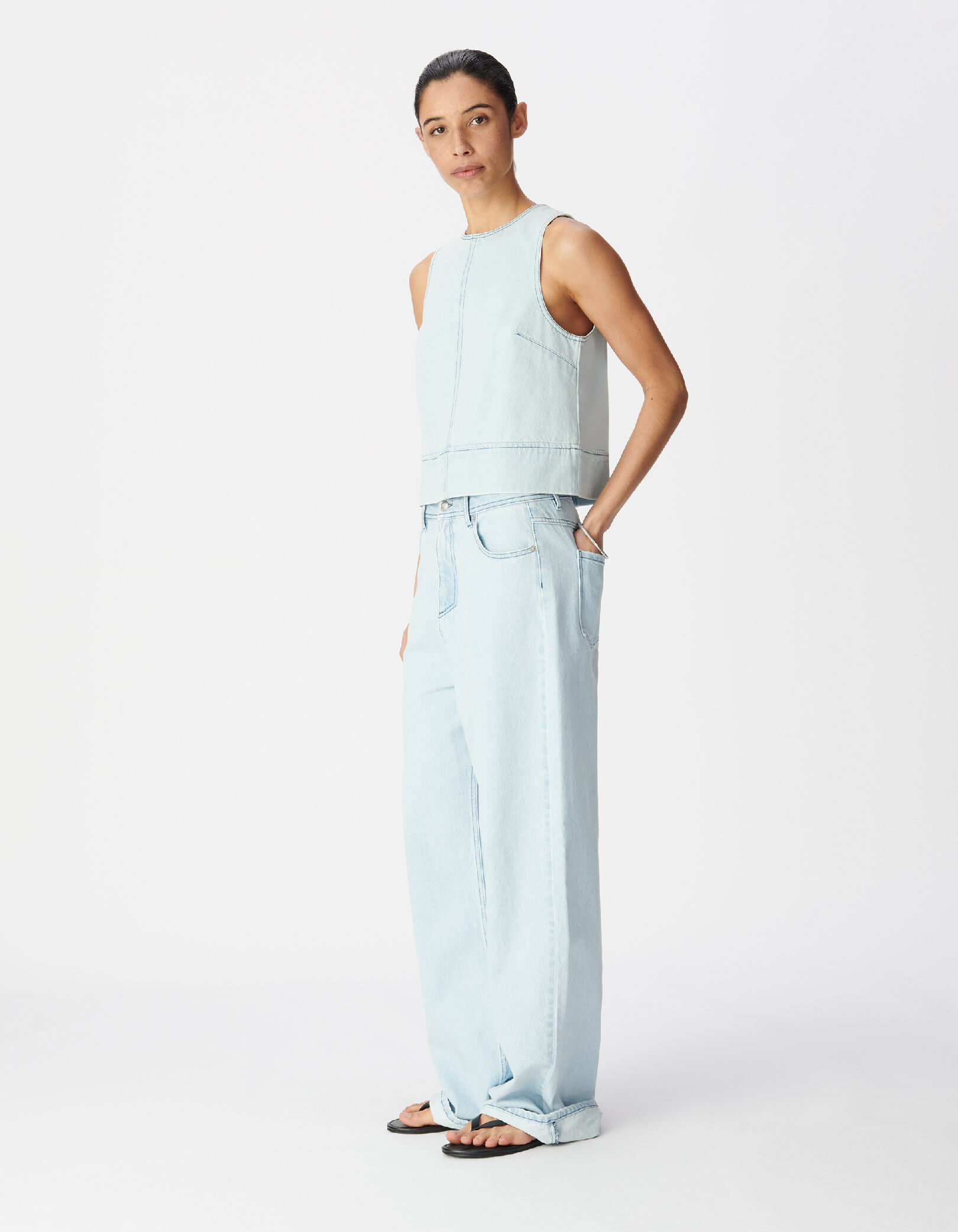 Jean large bleu Chisa Femme