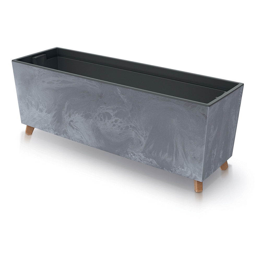 Donica ogrodowa z wkładem 77 x 23,5 x 30 cm Urbi Beton Effect PROSPERPLAST