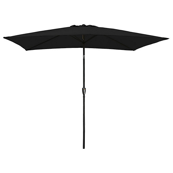 Parasol droit HAPUNA rectangulaire 2x3m noir - HAPPY GARDEN