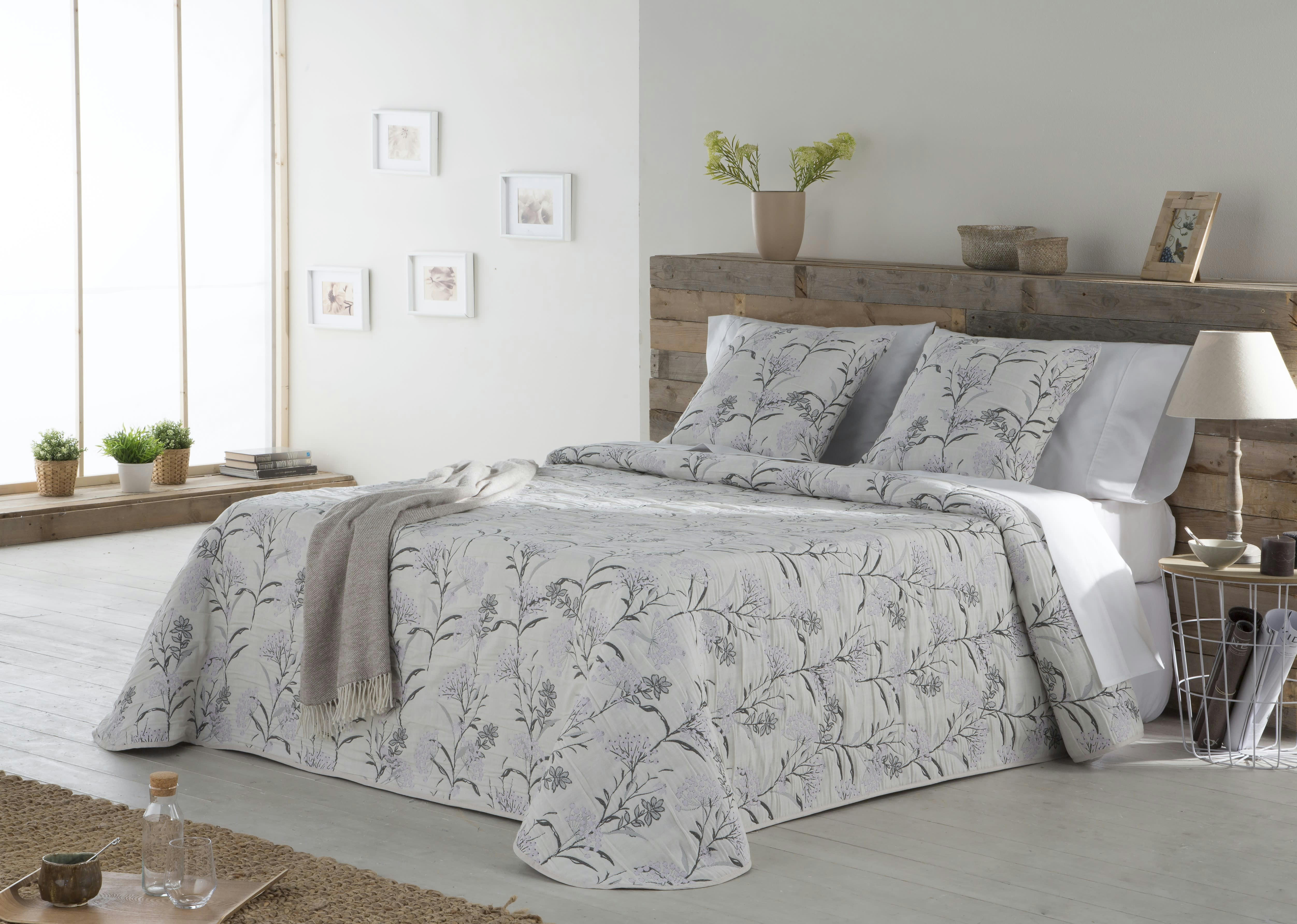 ZUREK - Couvre lit en coton mauve 250x270