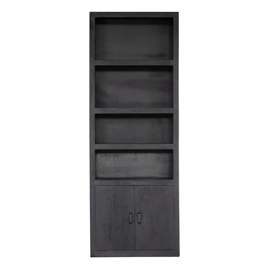 Giga Meubel Wandkast Xander - Zwart Mangohout - 80x45x220cm