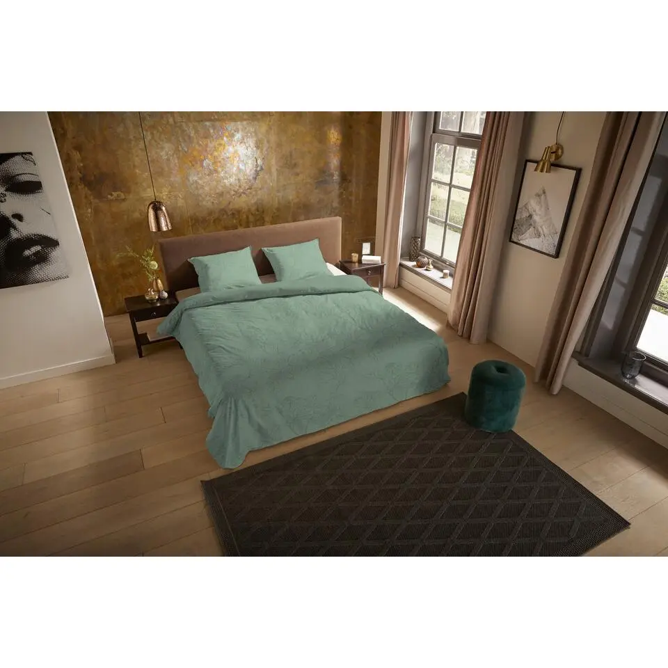 Pure Den Haag Dekbedovertrek Groen-Lits-jumeaux (240 x 200/220 cm)