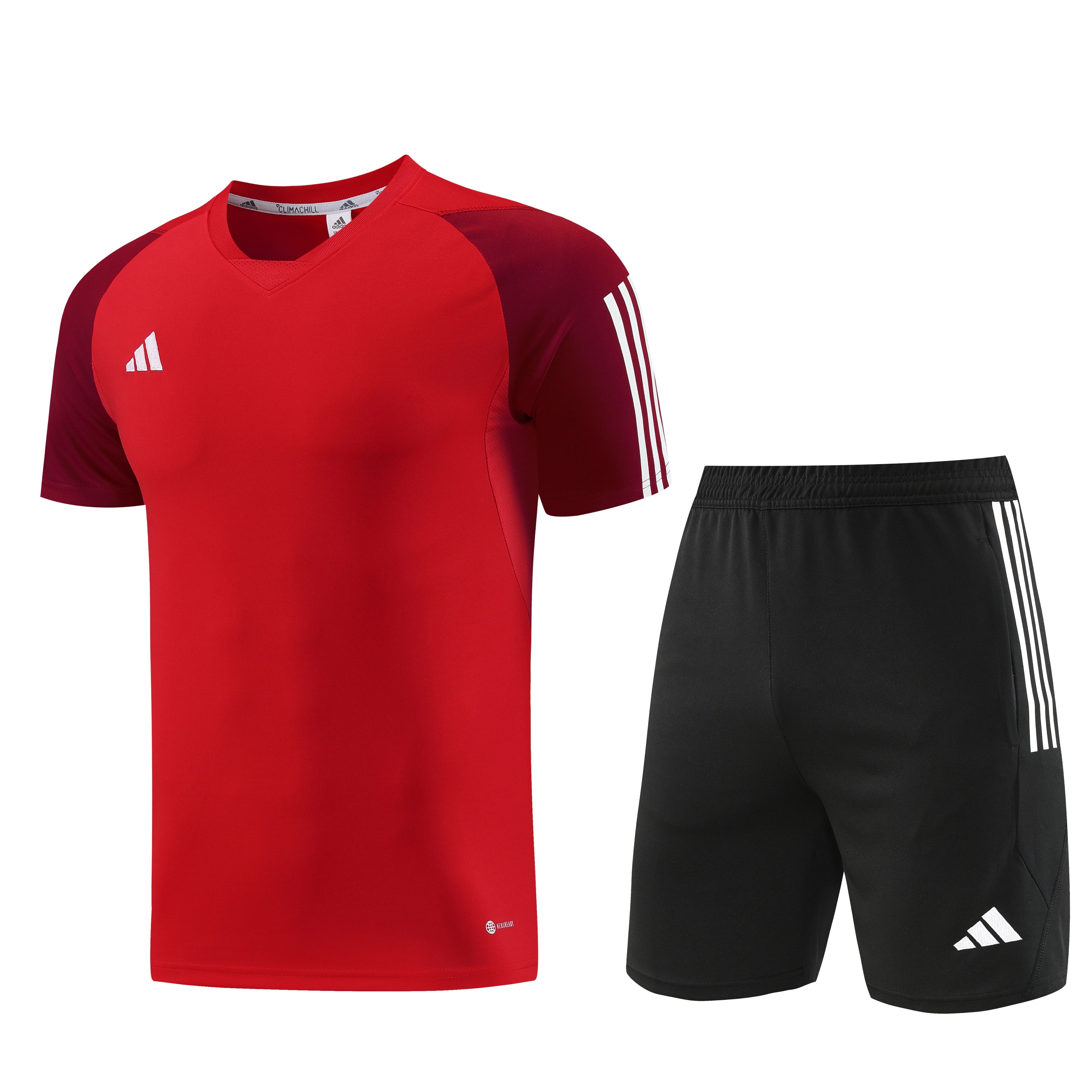 Adidas Short Sleeve Training Jersey Set - AD03- Red