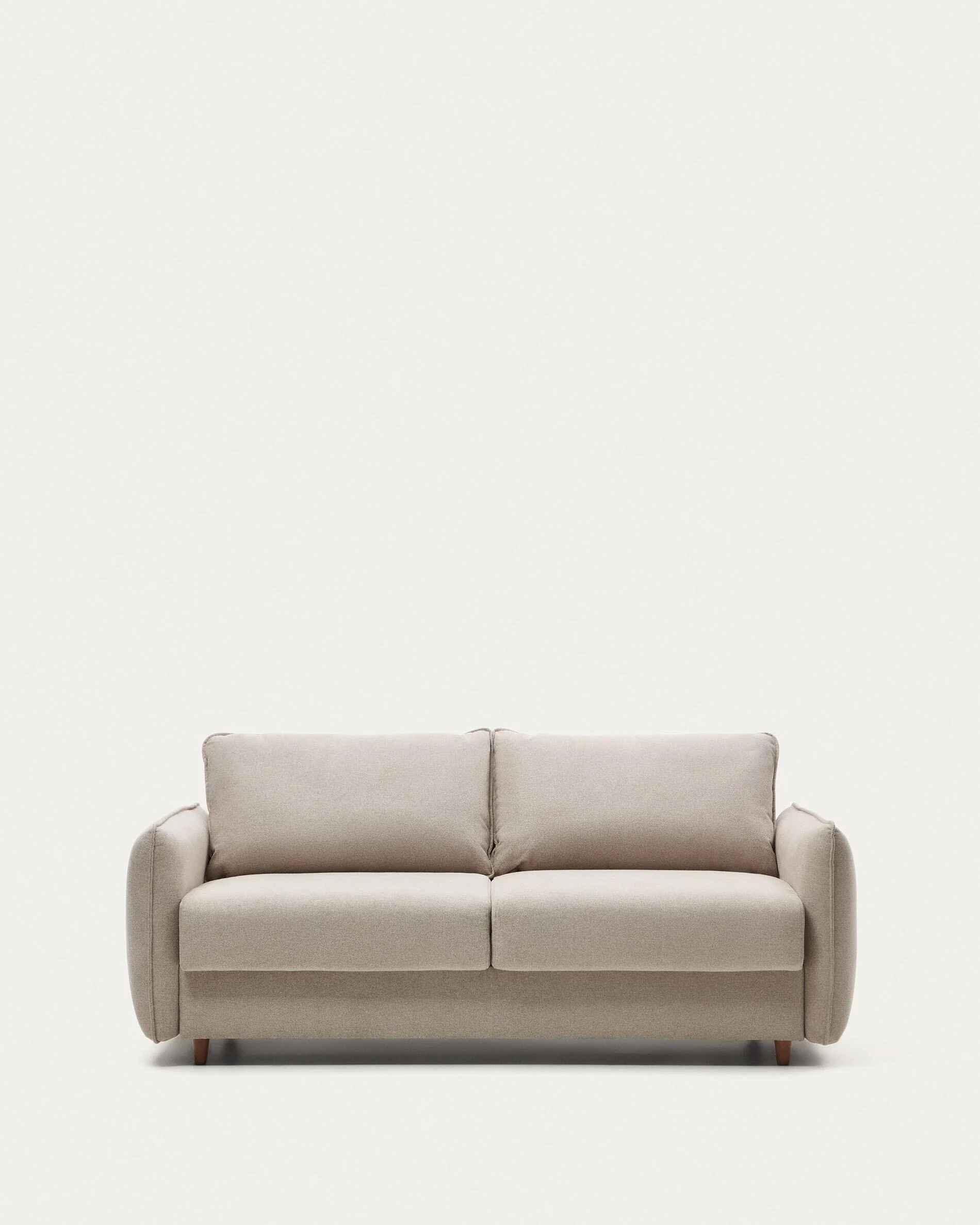 Carlota beige 2-seater sofa bed with solid beech wood legs 185cm FSC Mix Credit