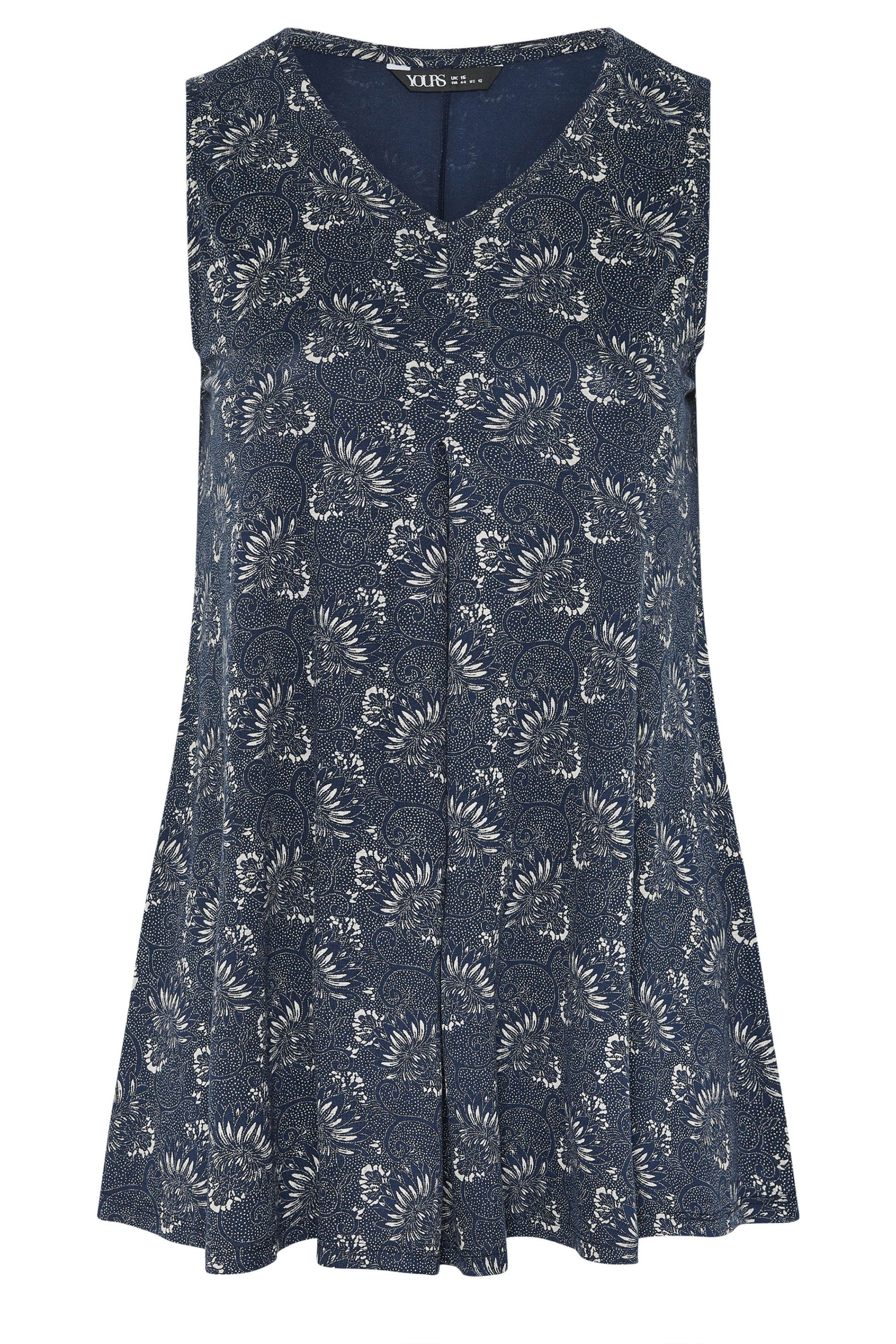 Yours Paisley Pleat Vest Top