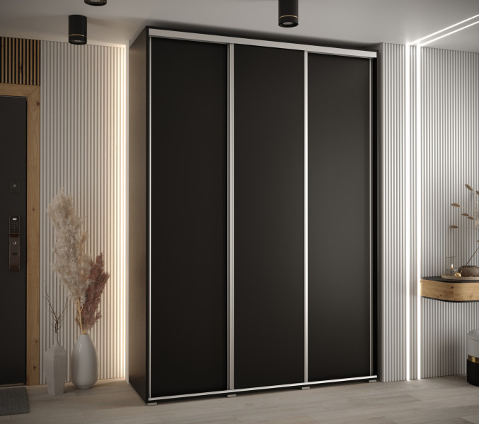 Szafa przesuwna 45 Cannes 1 170 czarny czarny srebrny