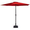 Lesli Living push-up parasol Gemini - rood - Ø300cm