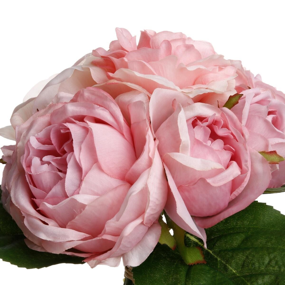 Bouquet 9 artificial roses Pink, H.30 cm