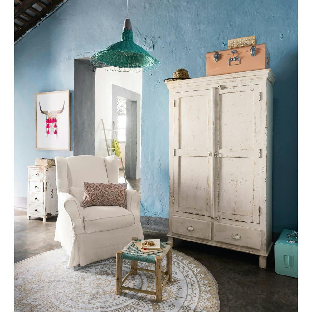 Cottage - Fauteuil à housser blanc