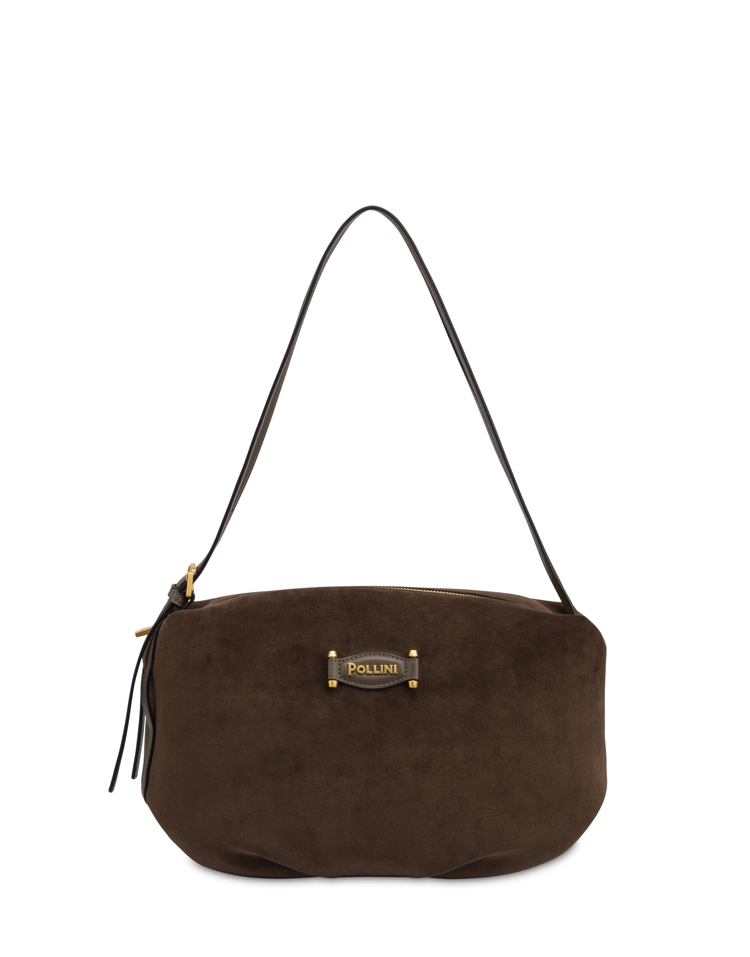 Borsa A Spalla Wrap In Fabric Suede E Plain Pu Militare/militare