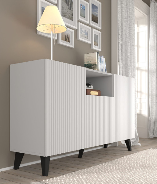 Komoda Ravenna B 150 2D1DM frez biały mat