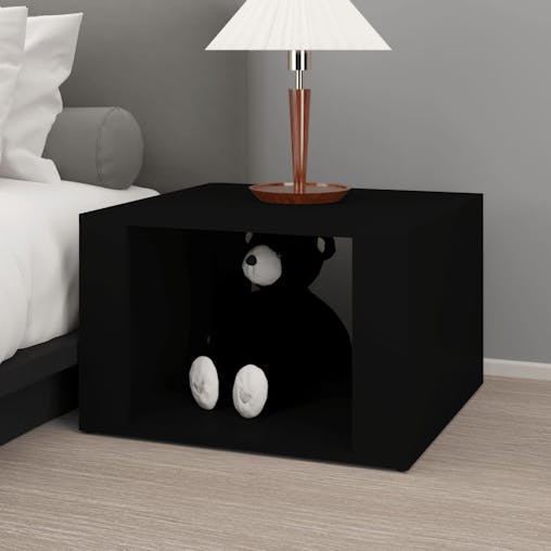 NNEVL Bedside Table Black 57x55x36 cm Engineered Wood
