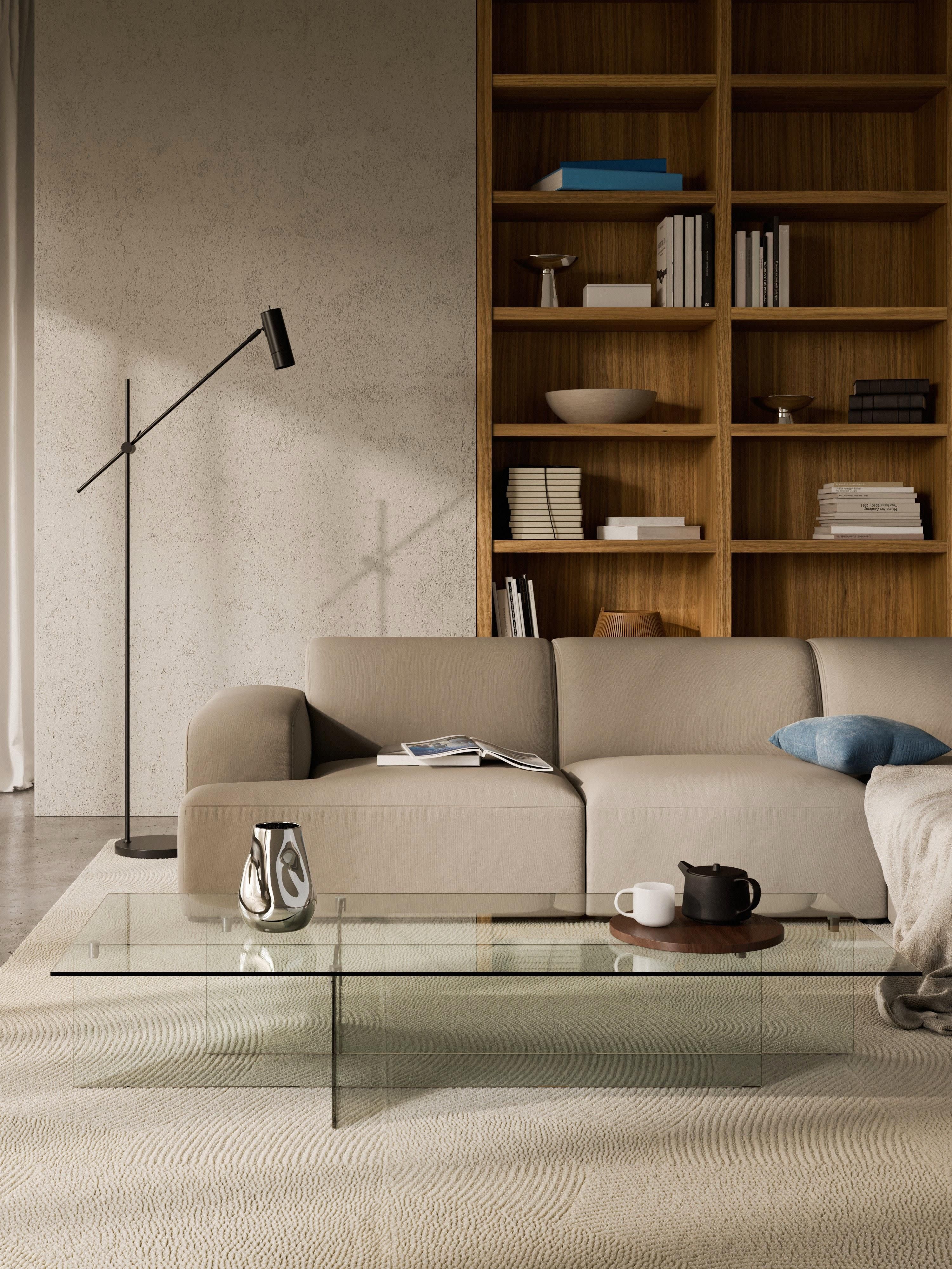 Großer Glas-Couchtisch Anouk, B 160 cm