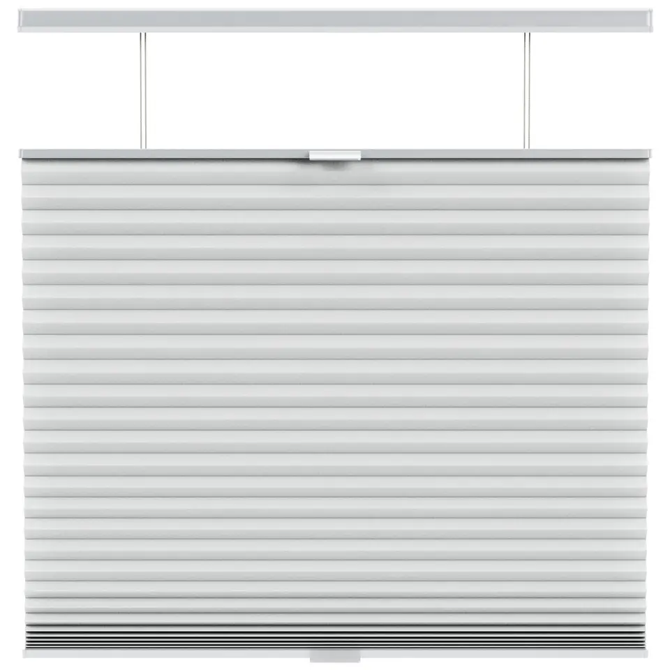 Fenstr pliss&eacute;gordijn Chicago dubbel 45mm lichtdoorlatend - lichtgrijs (20033)