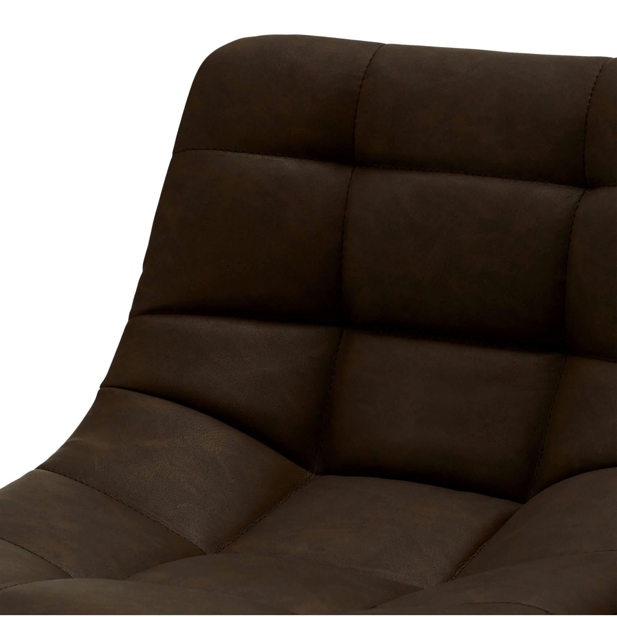 MARIO - Lot de 2 chaise de bar en simili marron foncé H72