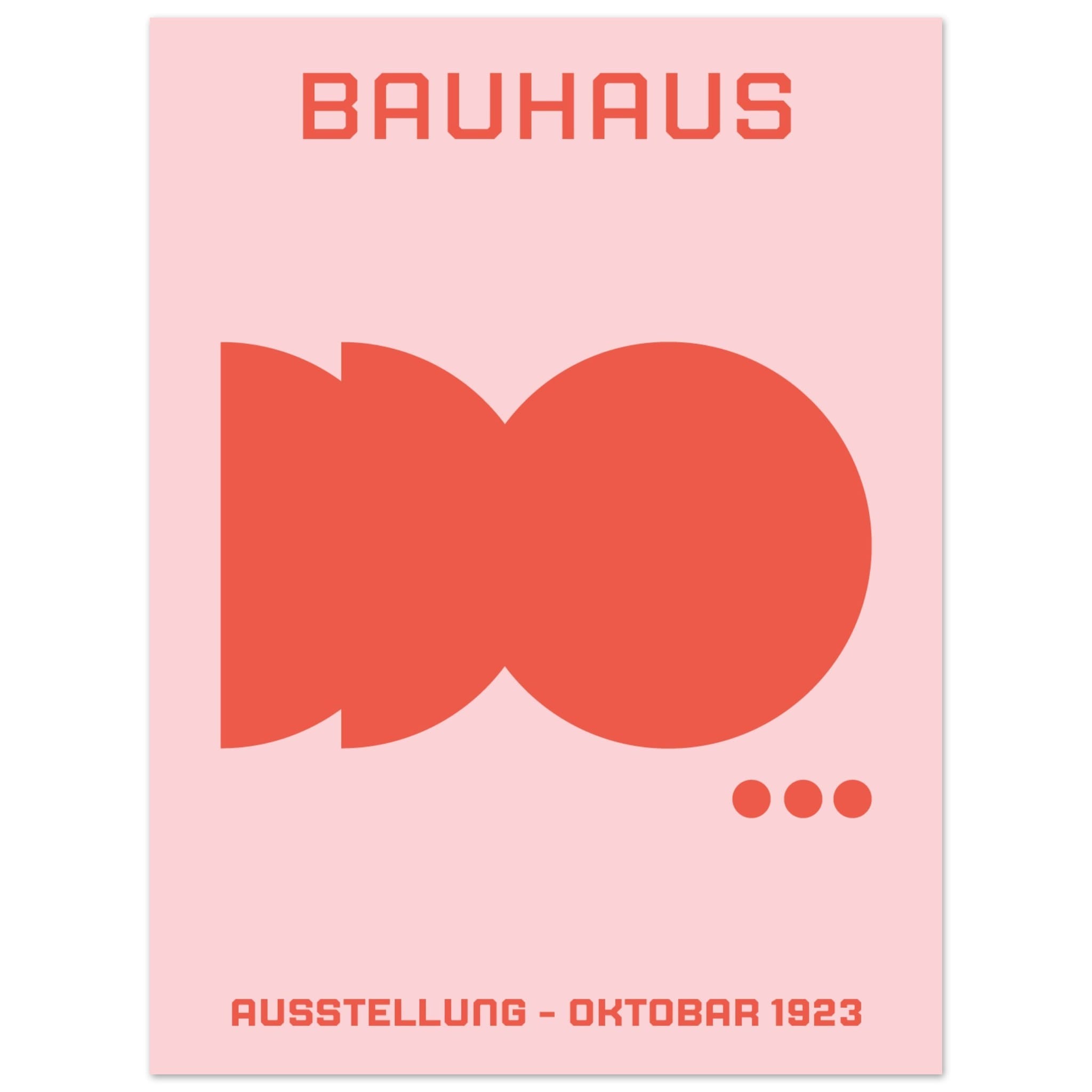 Artfulprints Poster Bauhaus - Ausstellung oktobar 1923  - 30x40 cm - Roze