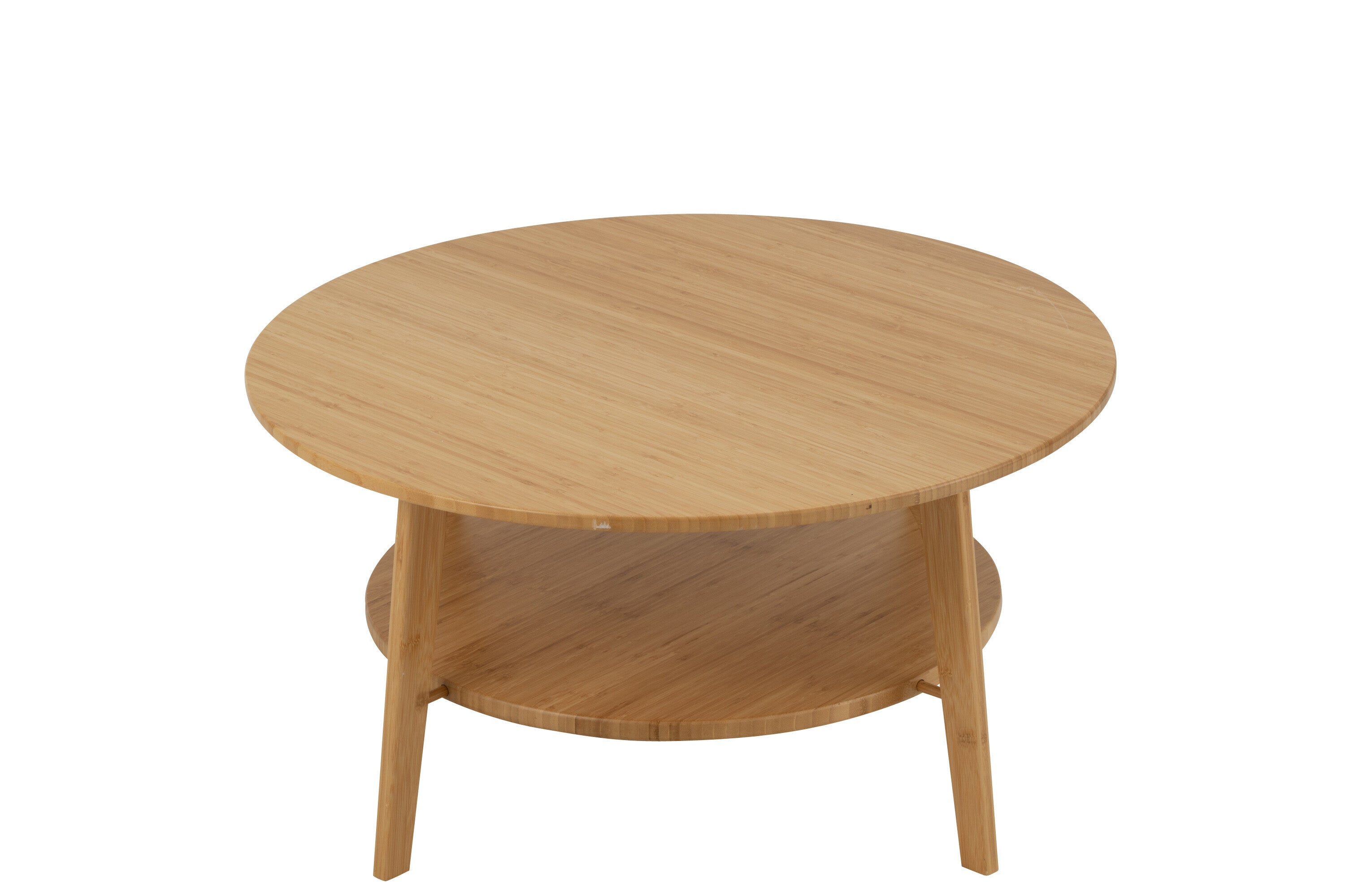 J-Line bijzettafel Rond - bamboe - naturel - large