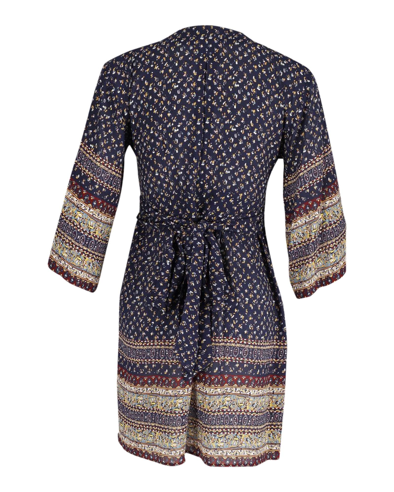 Sea Preloved Floral Print Mini Dress Relaxed Fit Wo - Multicolor Midi