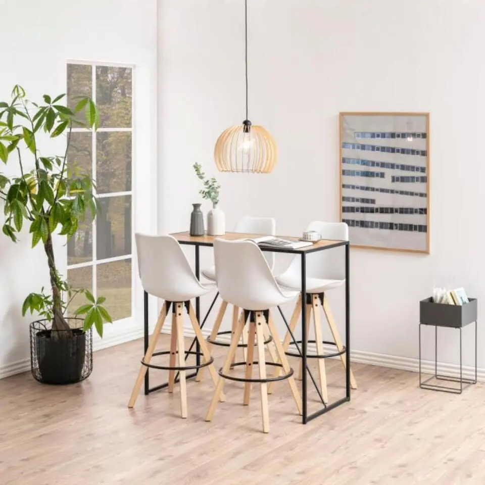 Barkruk - Wit PU leer - Zithoogte 75cm - Ljusvik - Set van 2