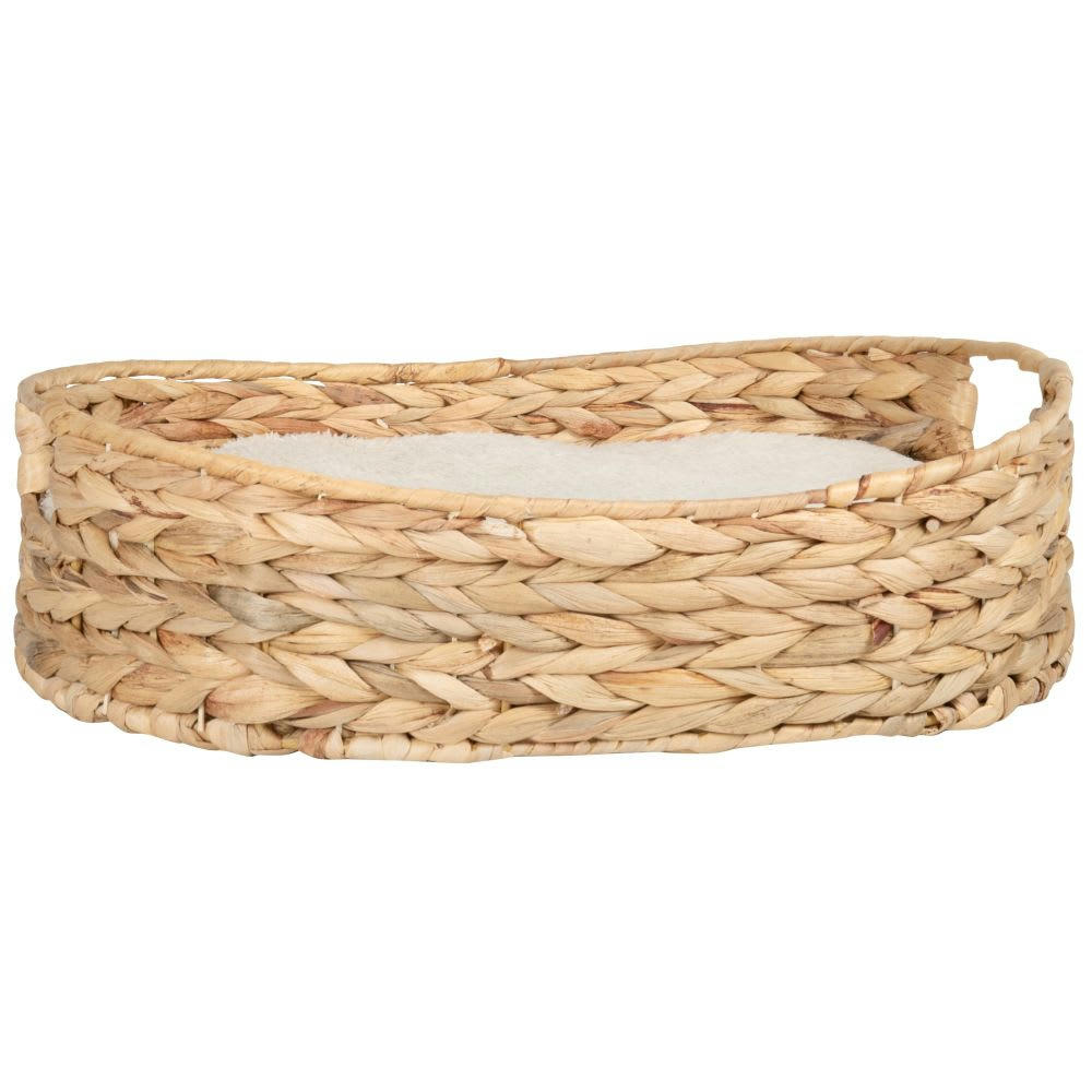 LUCIFER - Panier pour chat en jonc de mer marron