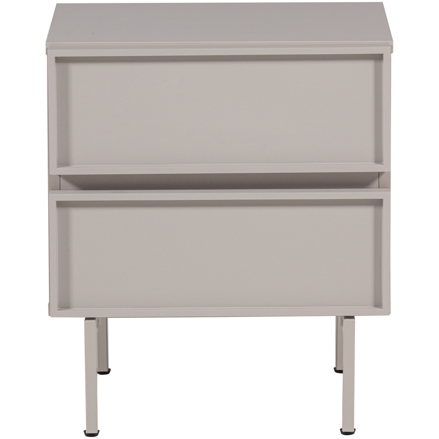 WOOOD nachtkastje 2 lades Tours - Melamine/MDF - Zand - 51x45x42