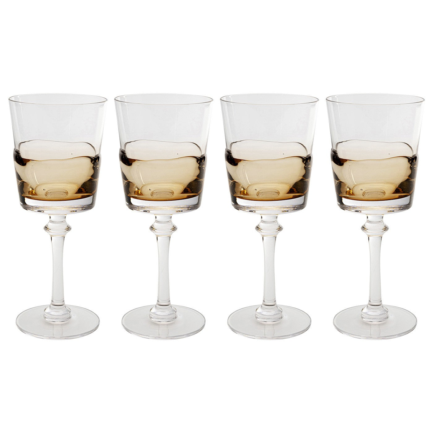 Kare Design Mimi wijinglazen - amber - 6st