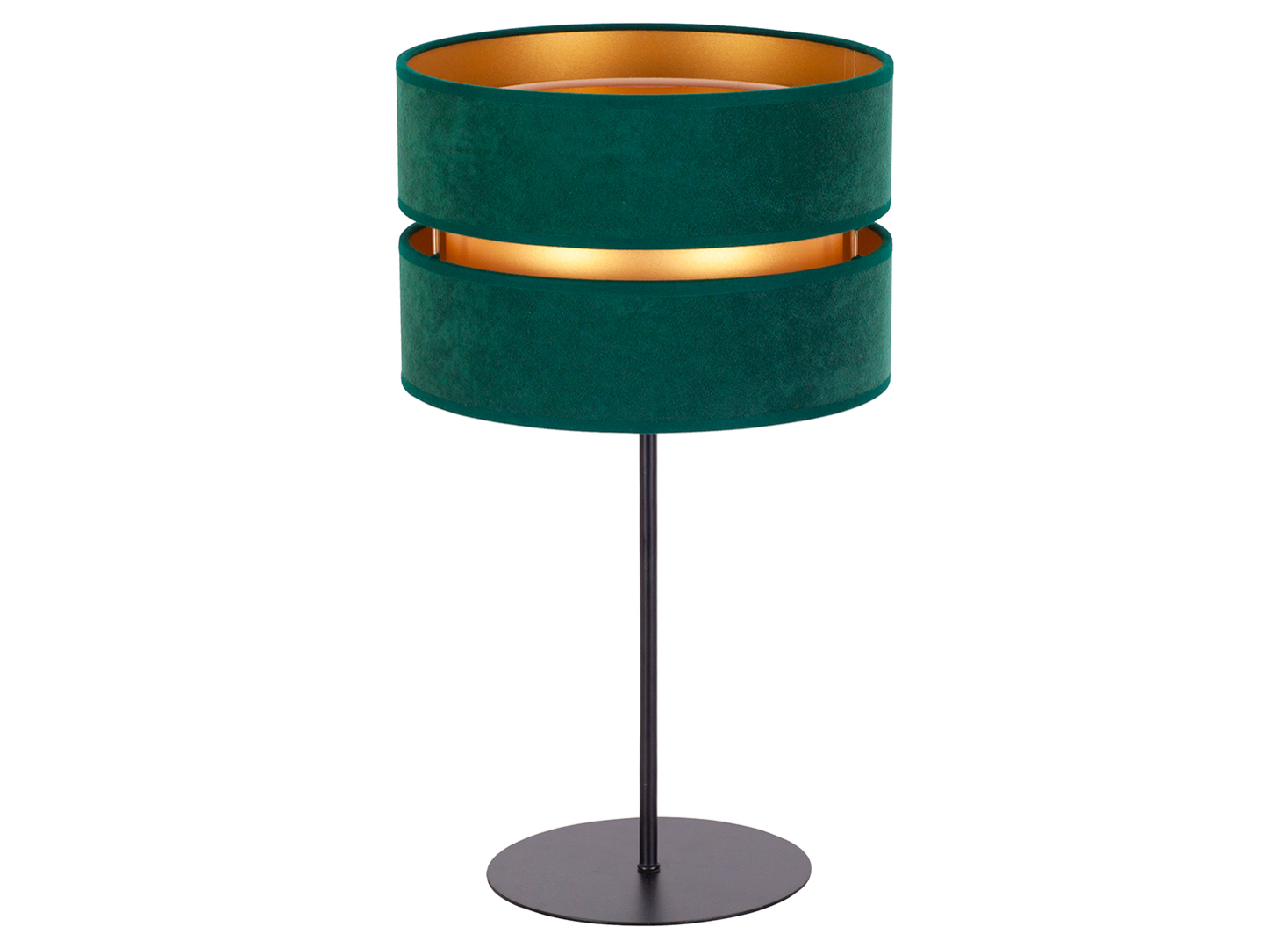 Lampa stołowa Duo welurowa zielona