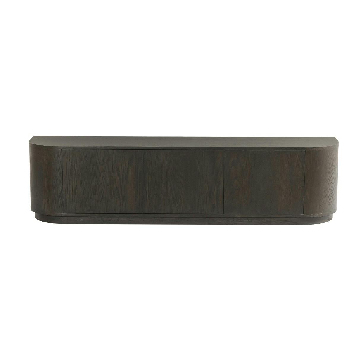 Meuble TV design en chêne brun 3 portes 180 cm LOREN