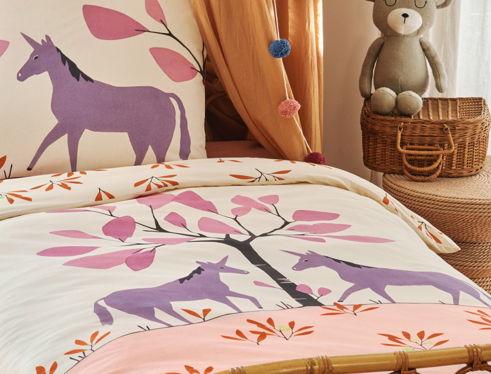 Linge de lit enfantRêve de licornes