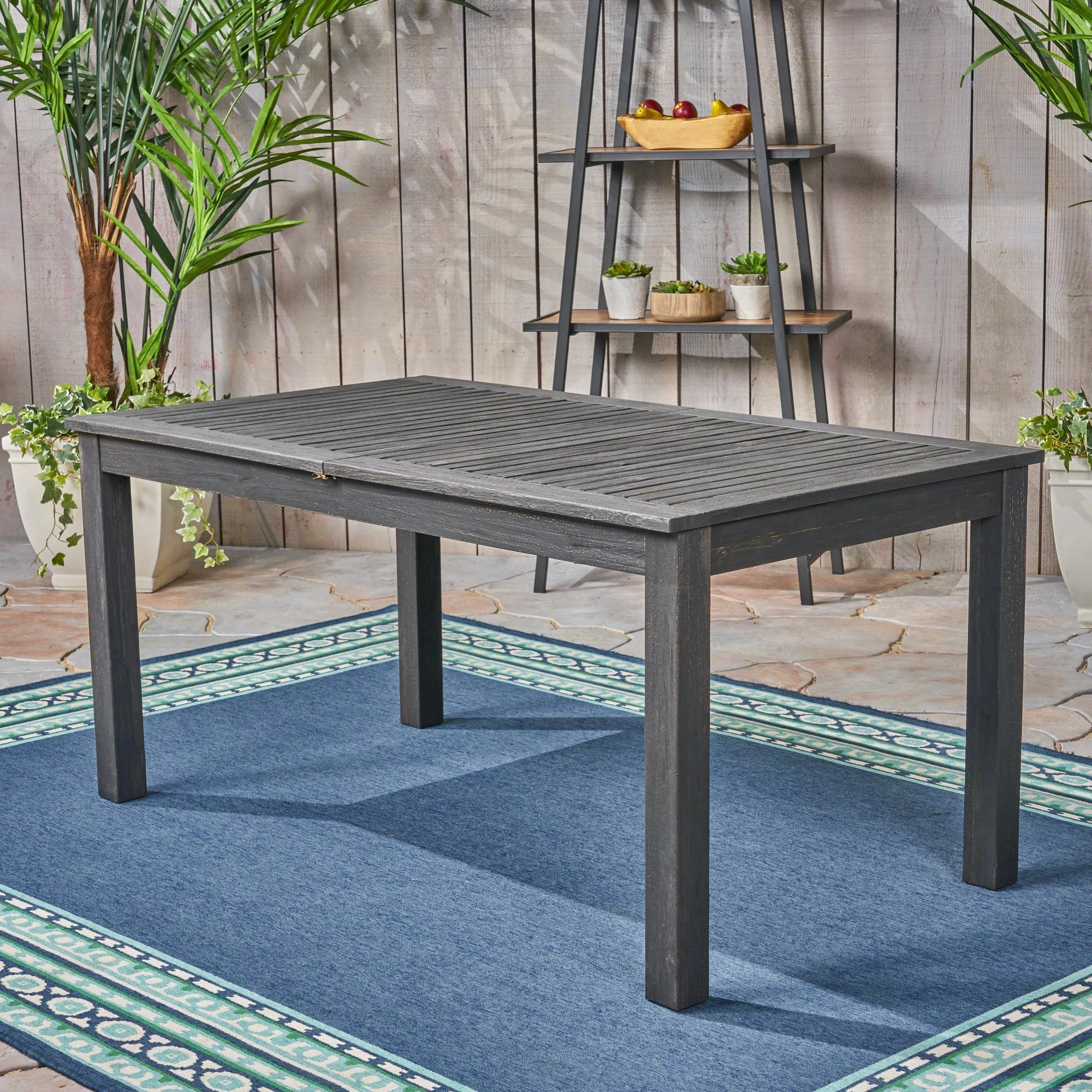 Nestor Outdoor Expandable Acacia Wood Dining Table by Christopher Knight Home