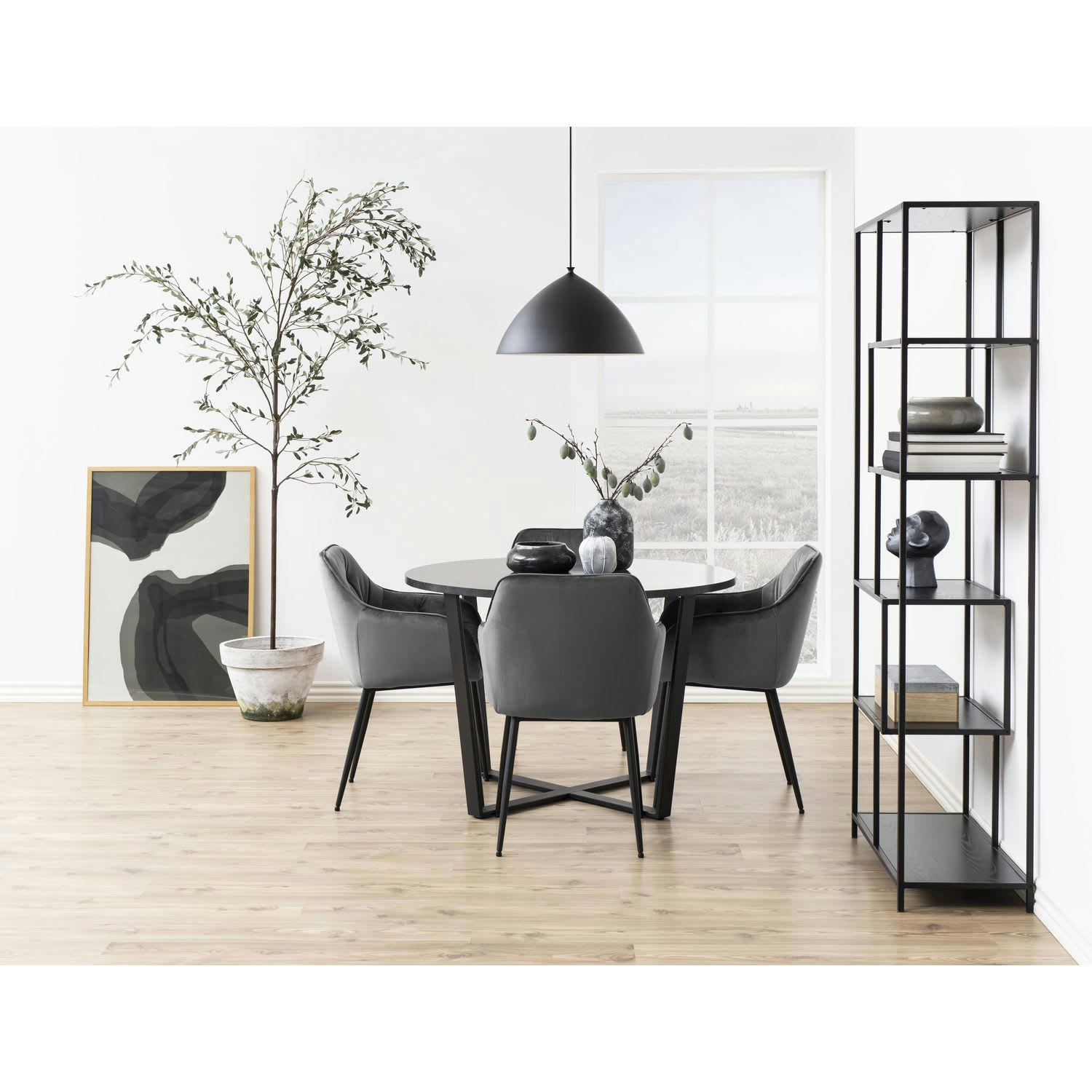 FLORIE - Lot de 2 chaises de salle à manger avec accoudoirs effet