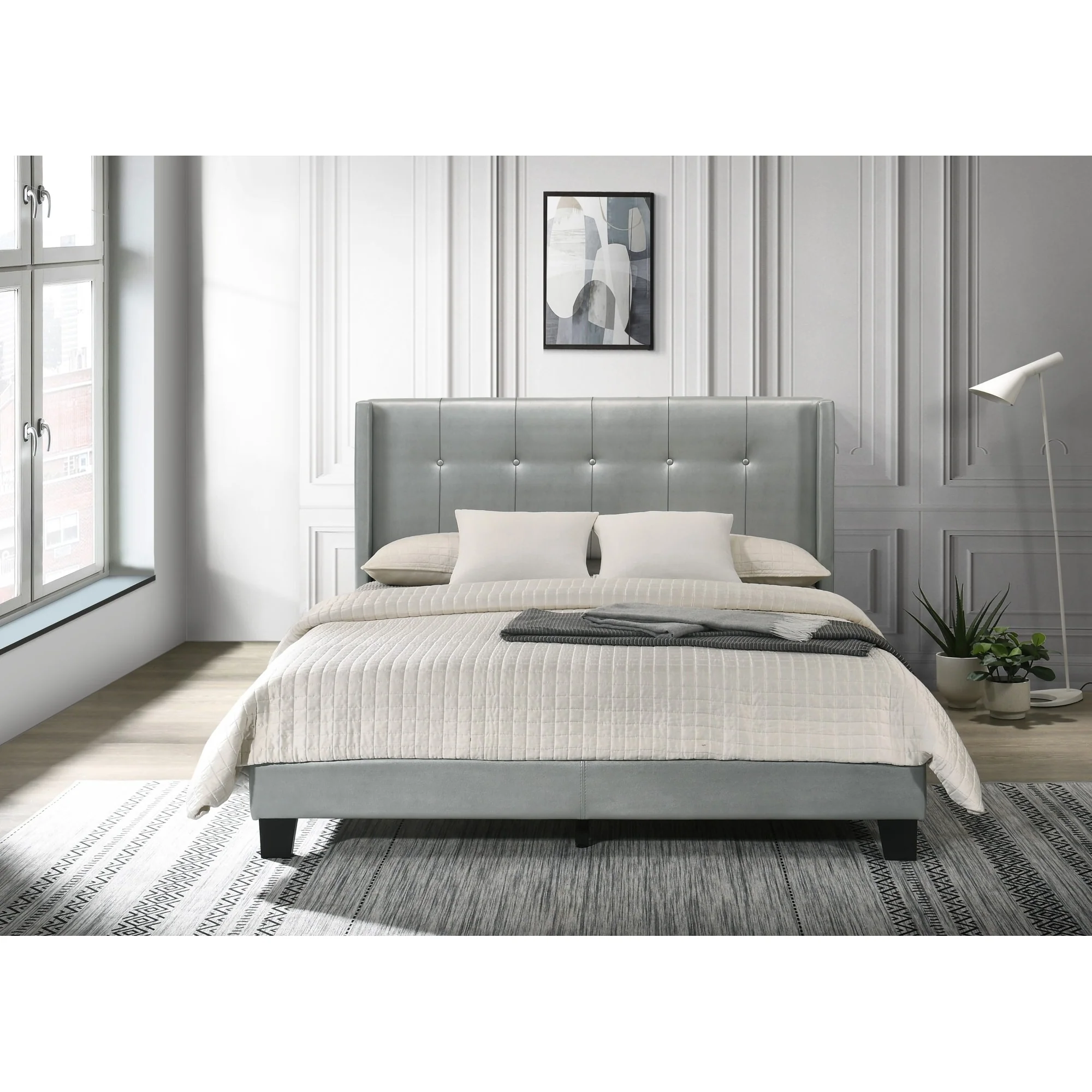 Evelyn Twin Upholstered Platform Bed