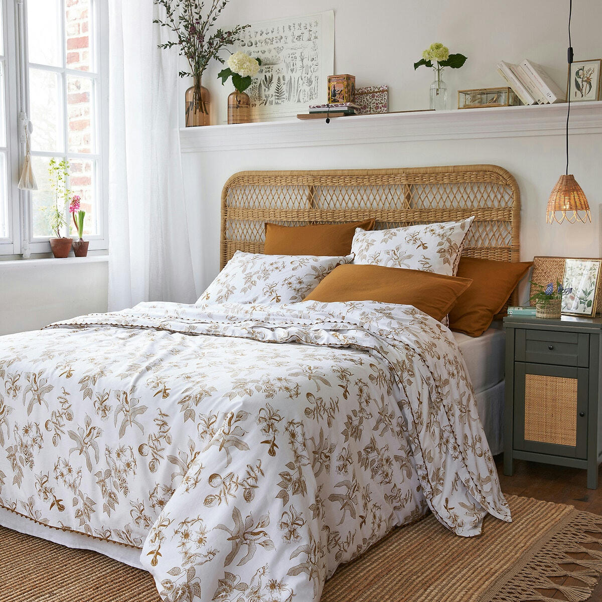 Drap-housse coton lavé bonnet 30 cm, Granadille