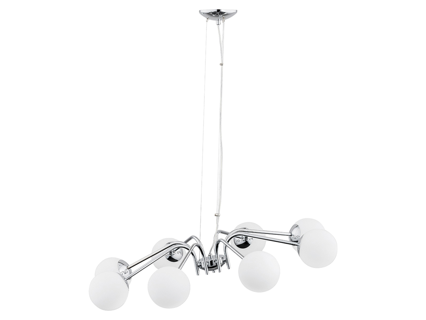 Lampa wisząca Noll 8-punktowa stalowa biała