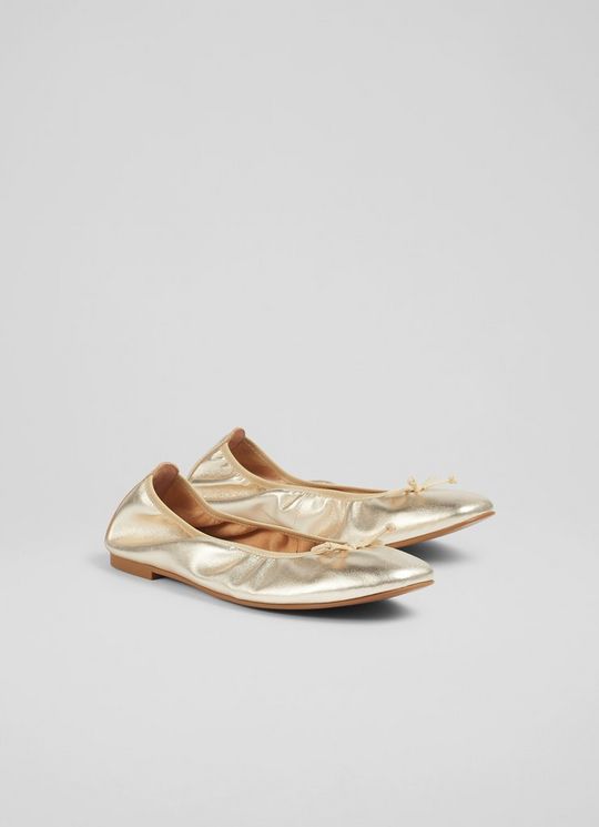 Trilly Champagne Ballet Pumps