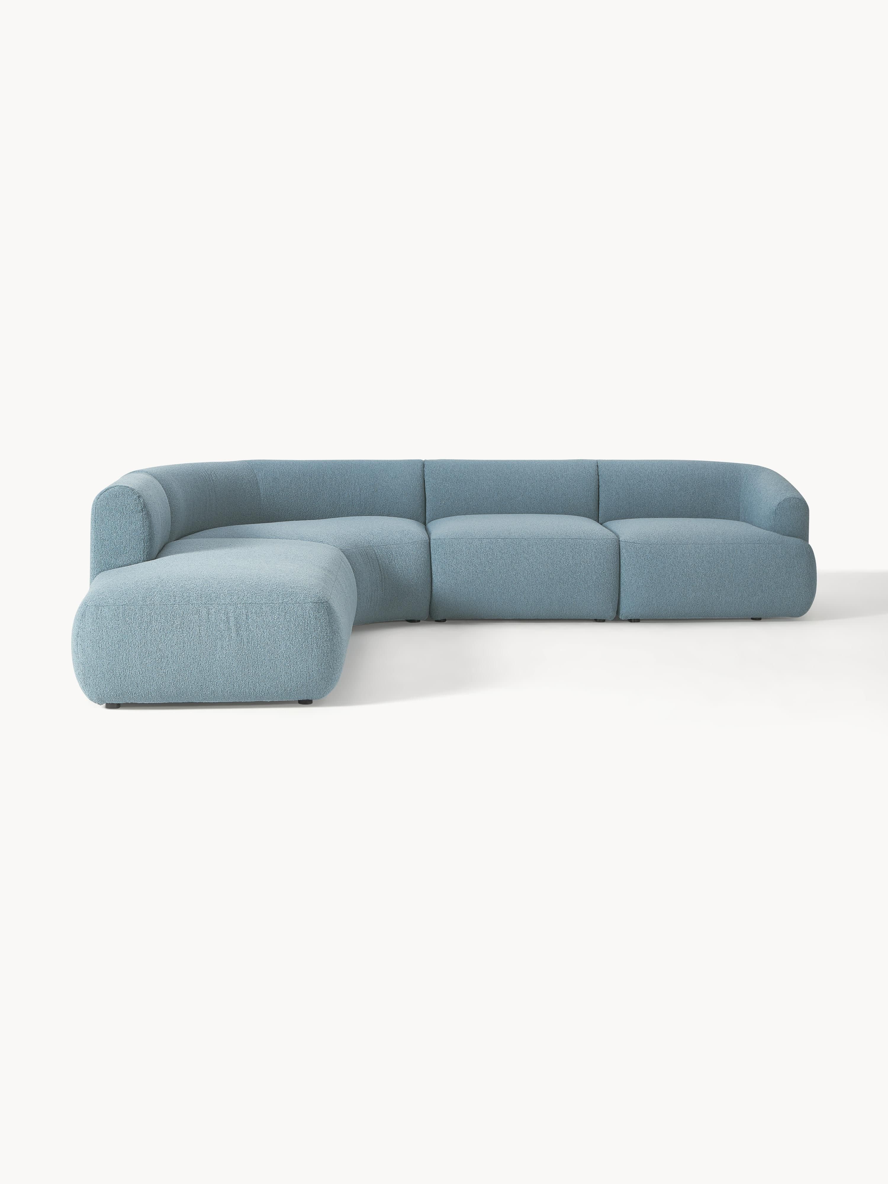 Modulares Bouclé-Ecksofa Sofia (4-Sitzer)