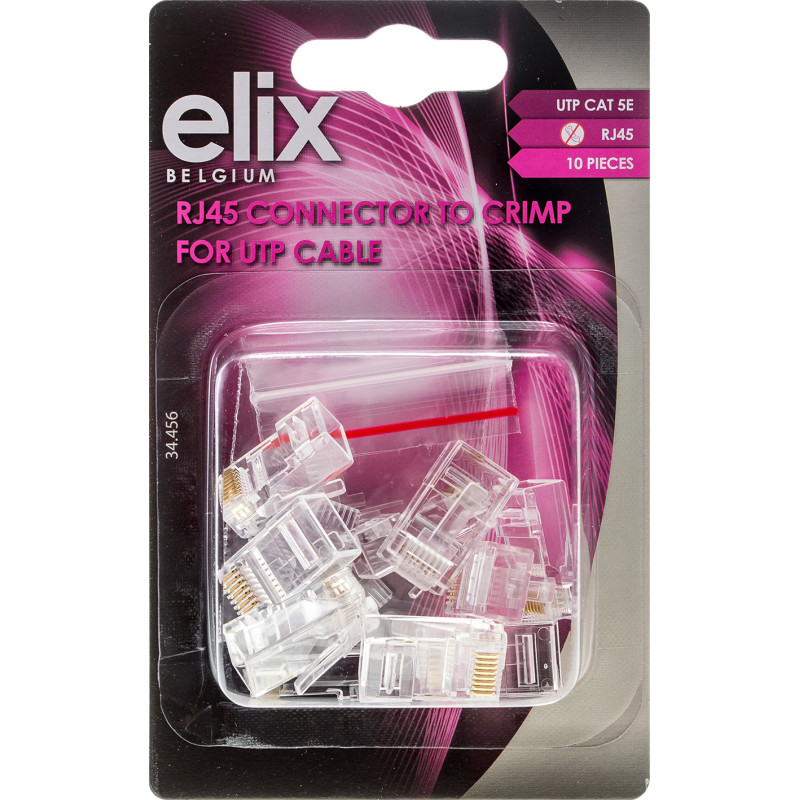 Fiche RJ45 pour câble rond 10 pièces