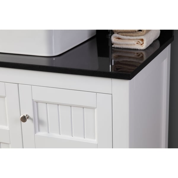 42" Benton Collection Thomasville Vessel Sink White Bathroom Vanity