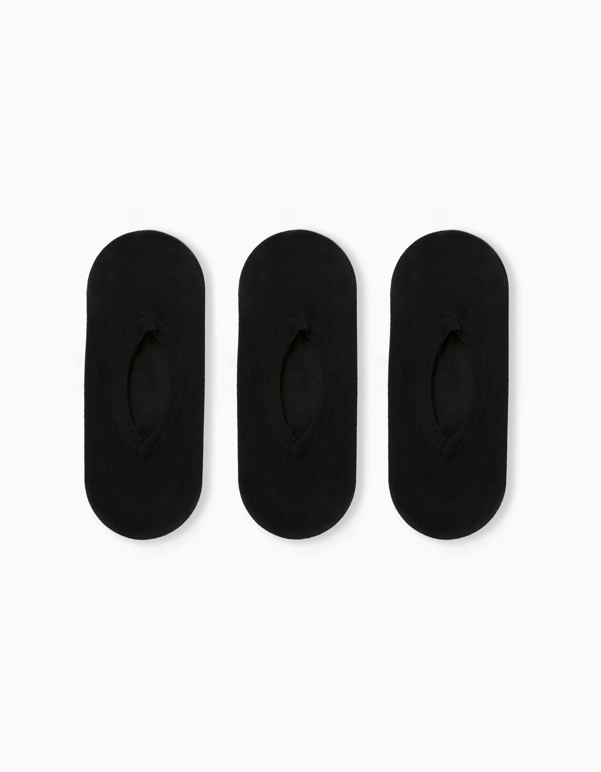 3 Meias Invisíveis Mousse, Mulher, Preto
