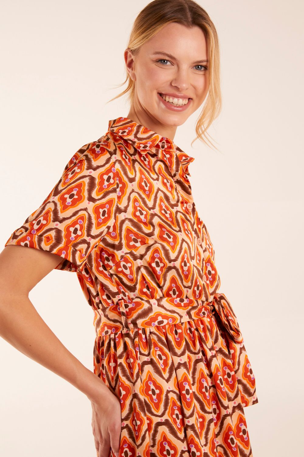 Blue Vanilla Maxi Shirt Belt Dress