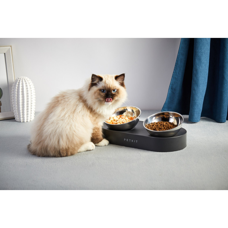 Double gamelle surélevée et ajustable Fresh Nano pour chat PETKIT