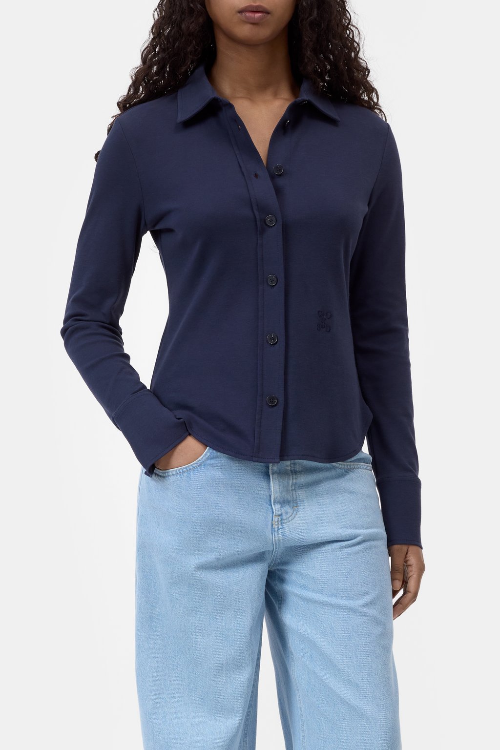 Jersey-Bluse