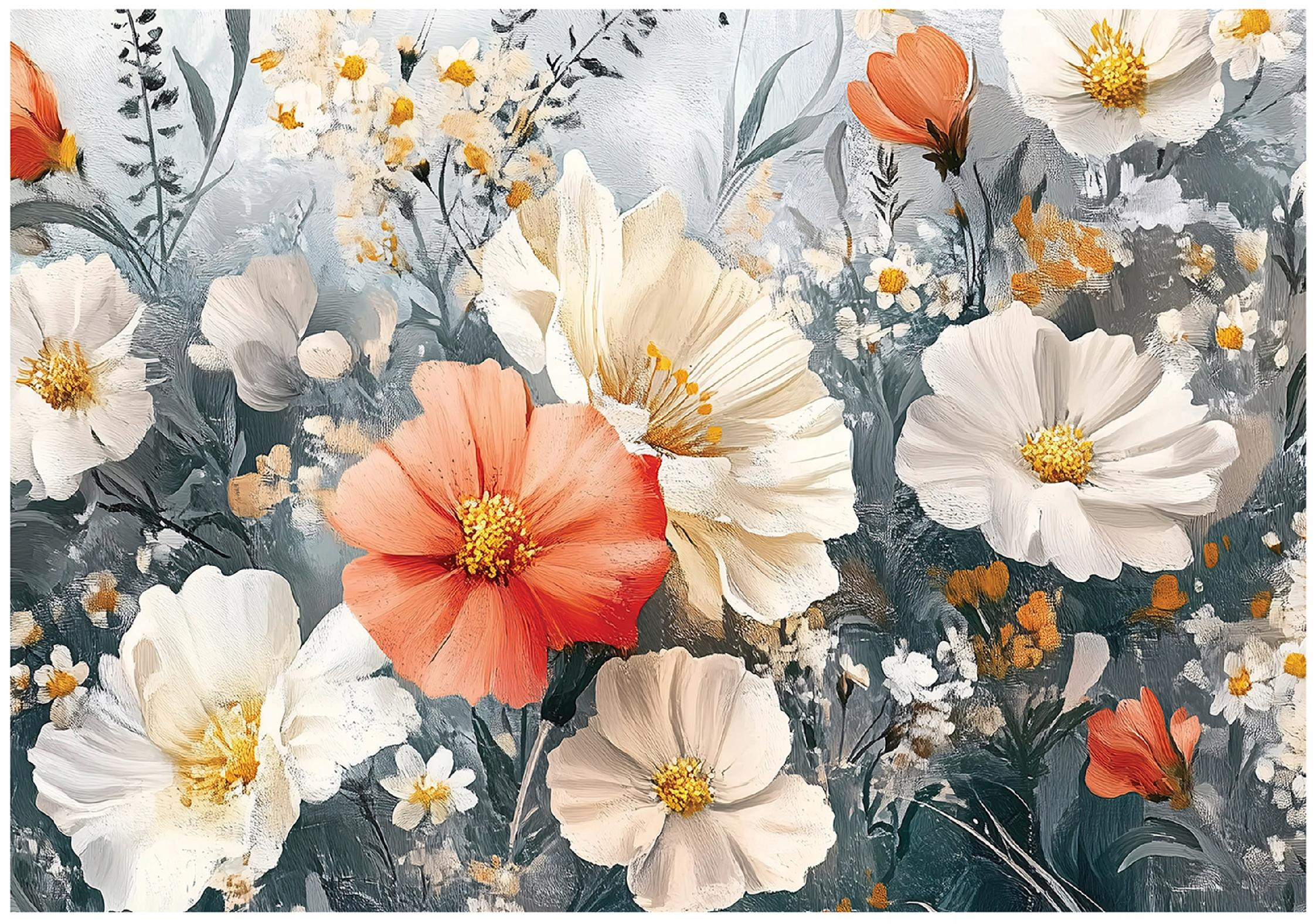 Fototapeta Kwiaty Polne Natura Sypialnia Salon Tapeta Ścienna 250X175