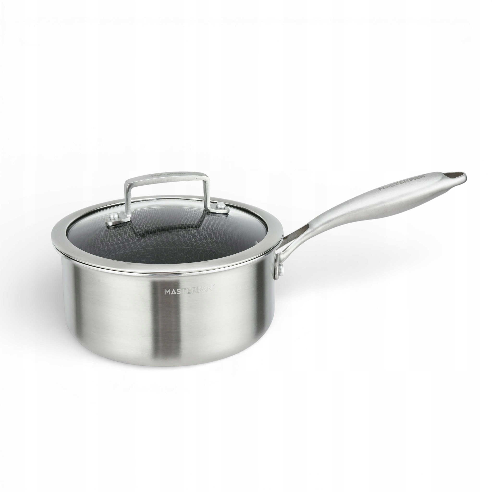 Rondel stalowy MASTERPAN 18 cm z pokrywką Stal nierdzewna Indukcja