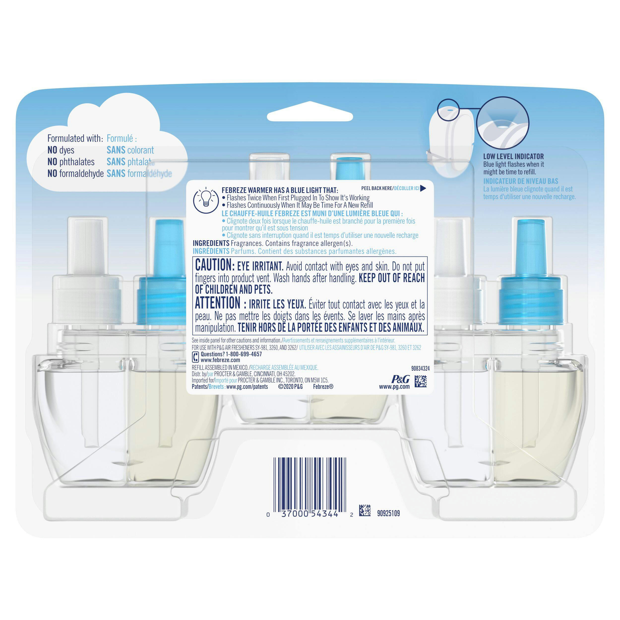 Febreze Plug Scented Oil Refill, 3-pk
