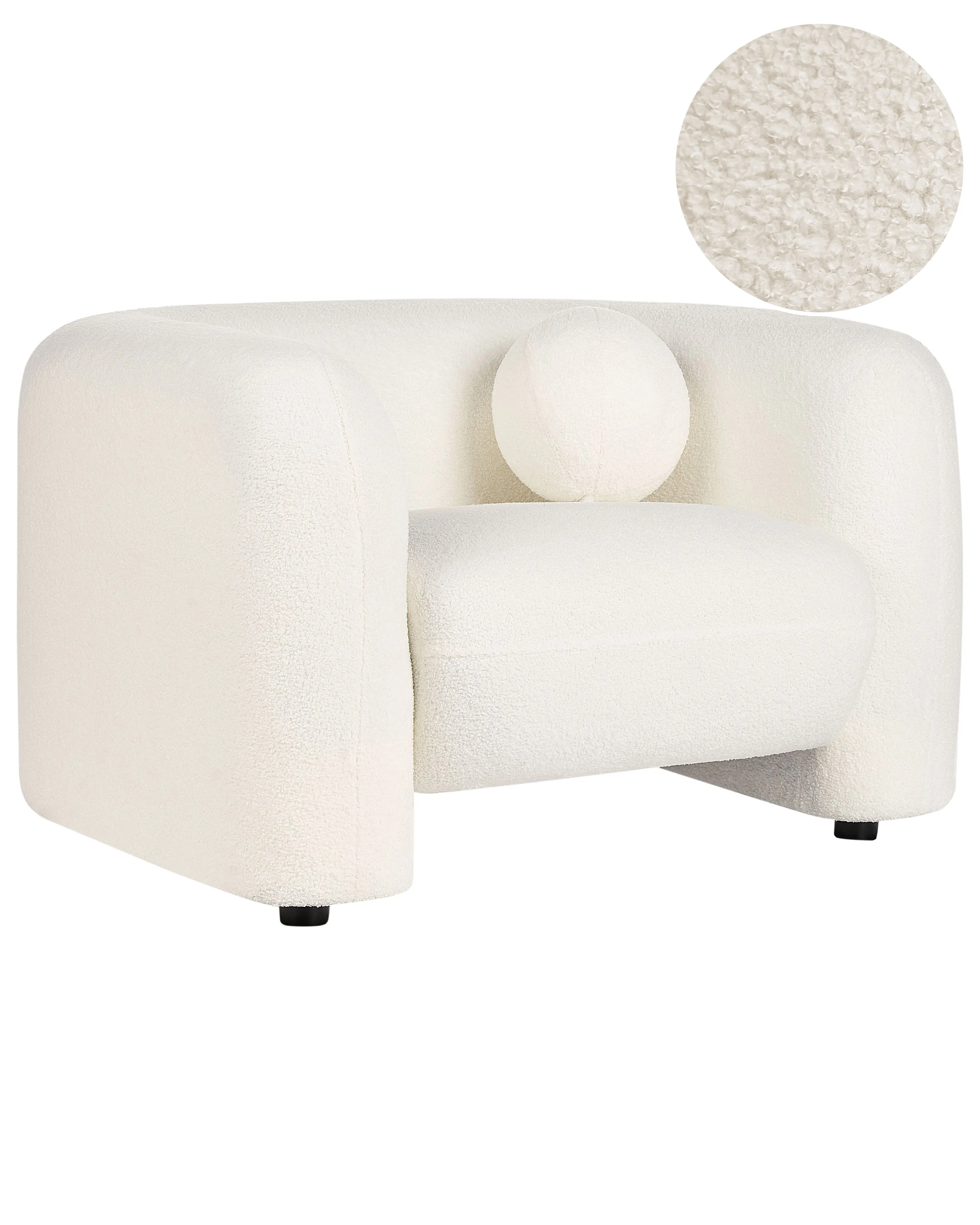 Armchair LEIREN Boucle White